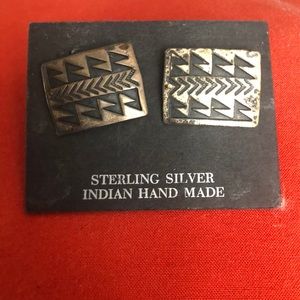 Vintage Sterling Sliver Indian Hand Made Cufflinks